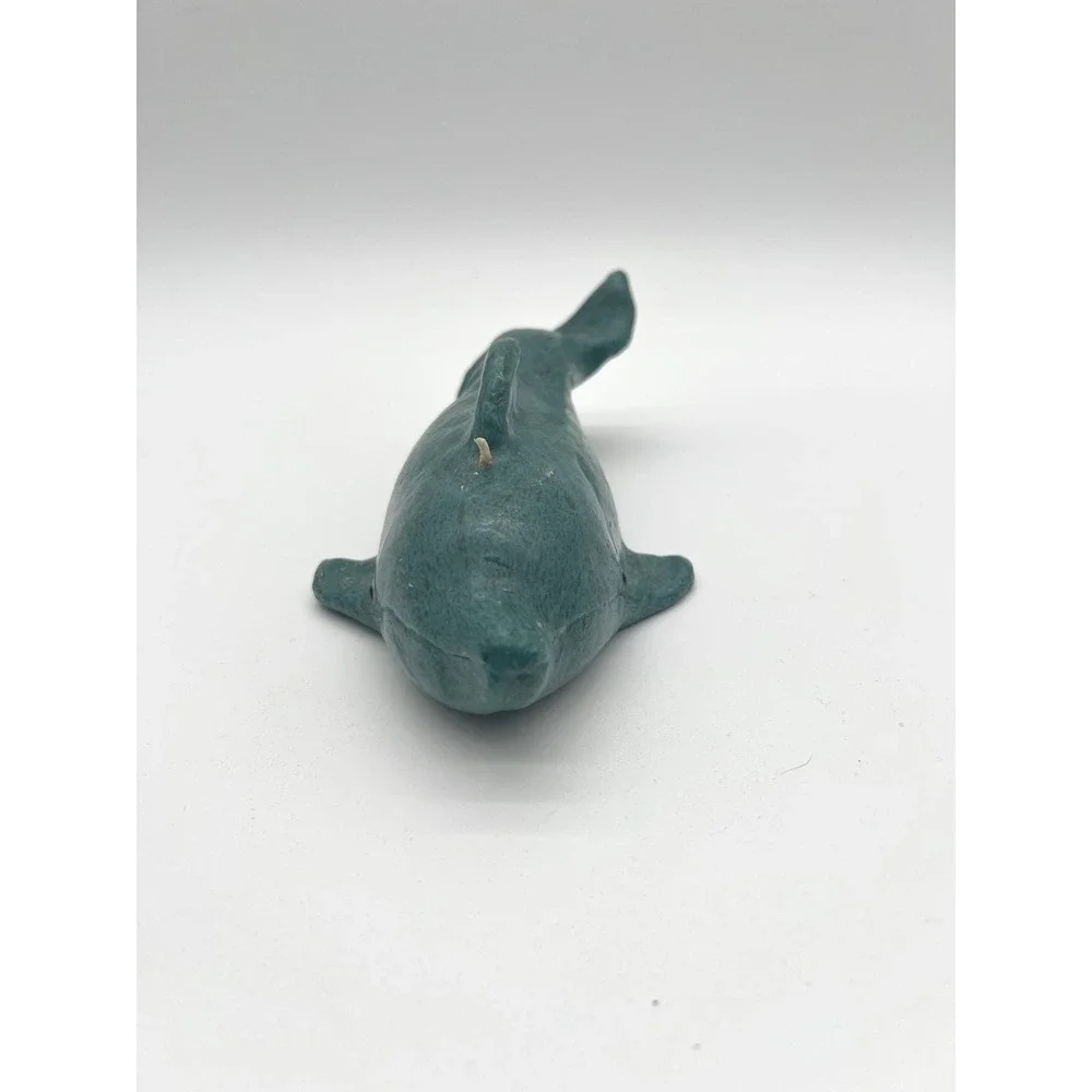 Vintage 90s Dolphin Wax Candle Nautical Whimsy Retro Ocean Marine Decor